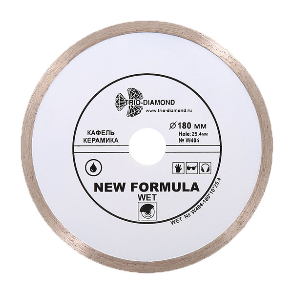 Диск алмазный отрезной 180*25,4 New Formula Wet W404