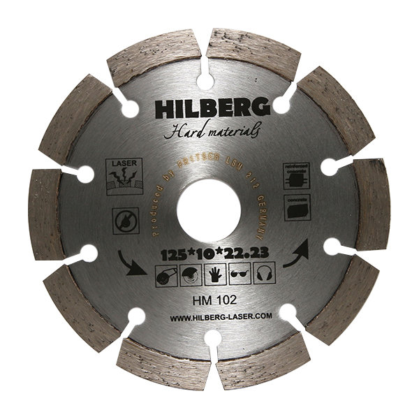 Диск алмазный отрезной 125*22,23 HILBERG HARD Materials Laser HM102