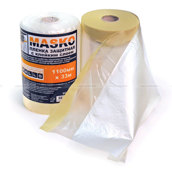 Пленка защитная с клейким слоем MASKO1400ммх33м 4WALLS SDC012T/30