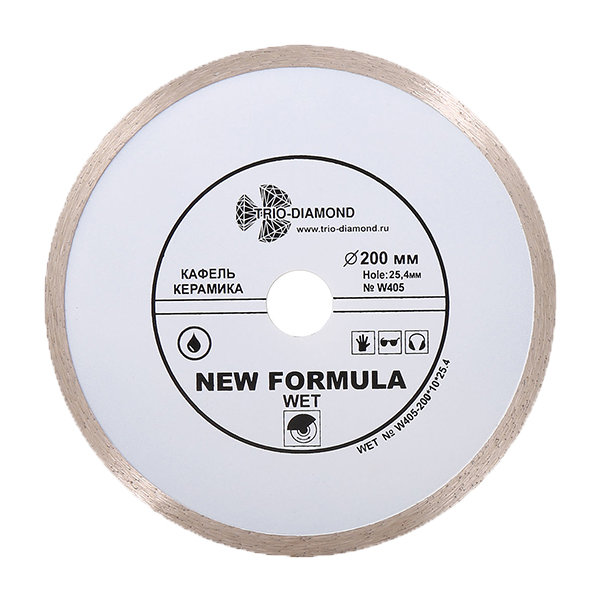 Диск алмазный отрезной 200*25,4 New Formula Wet W405