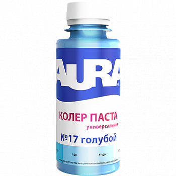 Колер паста универсальная для внутренних работ "AURA" №17 голубой 0,1л (6шт.уп)