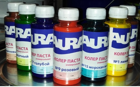 Колер паста универсальная для внутренних работ "AURA" №15 морская волна 0,1л (6шт.уп)
