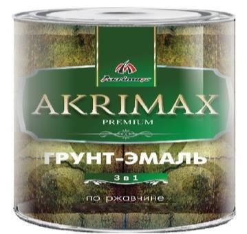 Грунт-эмаль 3 в 1 глянцевая AKRIMAX-PREMIUM красно-кор. 1,7кг