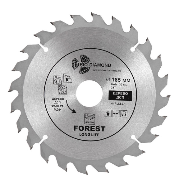 Диск пильный 185*30/20*24T FLL827