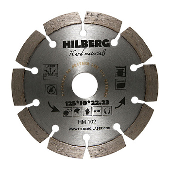 Диск алмазный отрезной 125*22,23 HILBERG HARD Materials Laser HM102