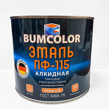 Эмаль алкидная ПФ-115 BUMCOLOR зеленая глянцевая 1,8кг