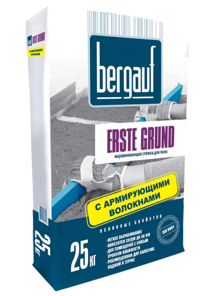 Стяжка для пола Бергауф Erste Grund выравнивающая 25кг*1 (56шт)