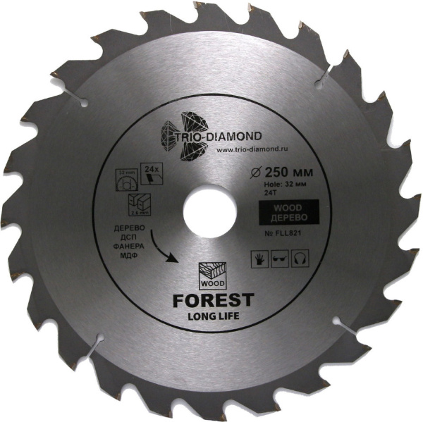 Диск пильный 250*32*24T FLL821
