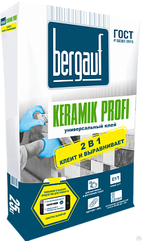 Клей Бергауф Keramik Profi усиленный универсальный для керамич. плитки 25кг*1 (56шт)