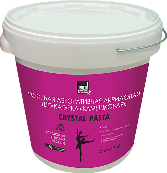 Штукатурка Бергауф Crystal Pasta готовая декоративная камешковая 25кг*1 зерно 1-1,5мм (24шт)