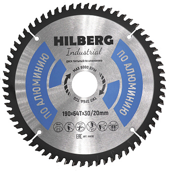 Диск пильный  Hillberg Industrial Алюминий 190*30/20*64Т НА190