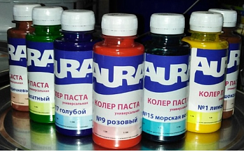 Колер паста универсальная для внутренних работ "AURA" №12 салатный 0,1л (6шт.уп)