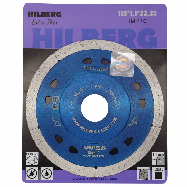 Диск алмазный отрезной 115*22,23 Hilberg Extra Thin HM410