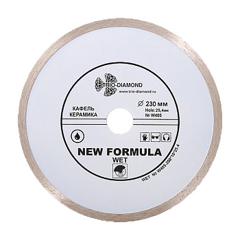 Диск алмазный отрезной 230*25,4 New Formula Wet  W406