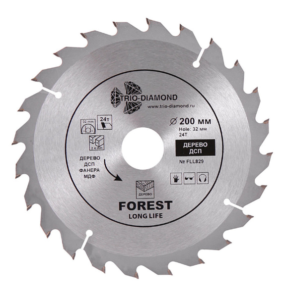 Диск пильный 200*32/30*24T FLL829
