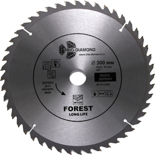 Диск пильный 300*32*48T FLL824