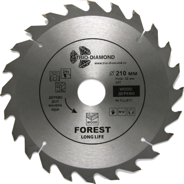 Диск пильный 210*32/30*24T FLL817