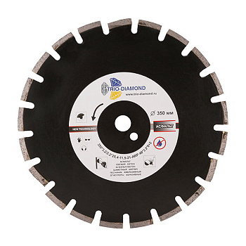 Диск алмазный отрезной 350*25,4*12 Grand Asphalt GA773